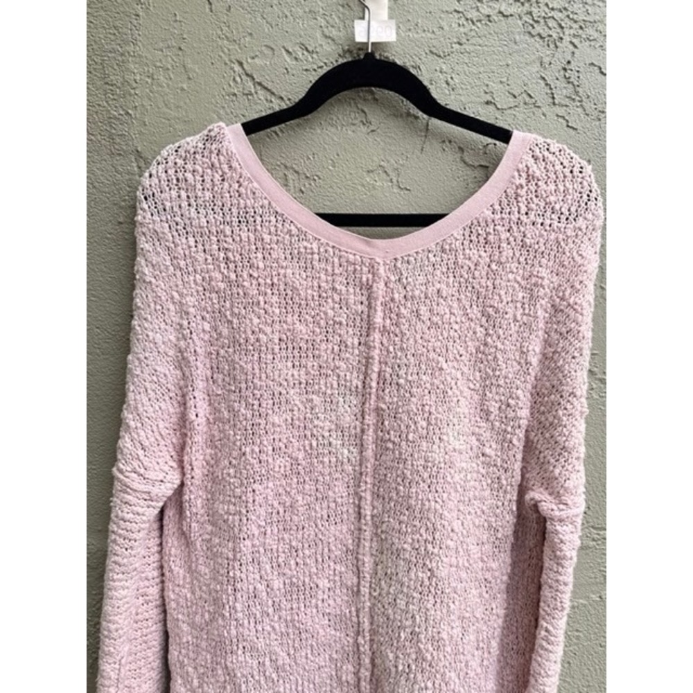Free People Womens Pink Pastel Slouchy Oversized Sweater MEDIUM Coquette Soft - Picture 5 of 9